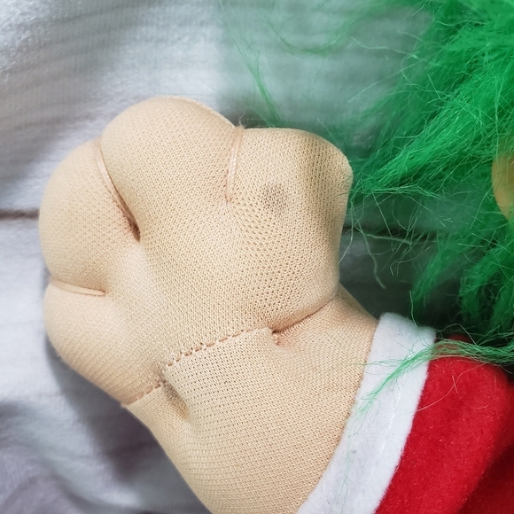 Russ Troll Doll Jangles Christmas Blue Eyes Green Hair 12 Inch - Picture 4 of 12